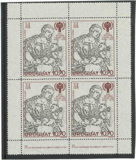 Uruguay 1040 MNH VF m/s Durer/IYC