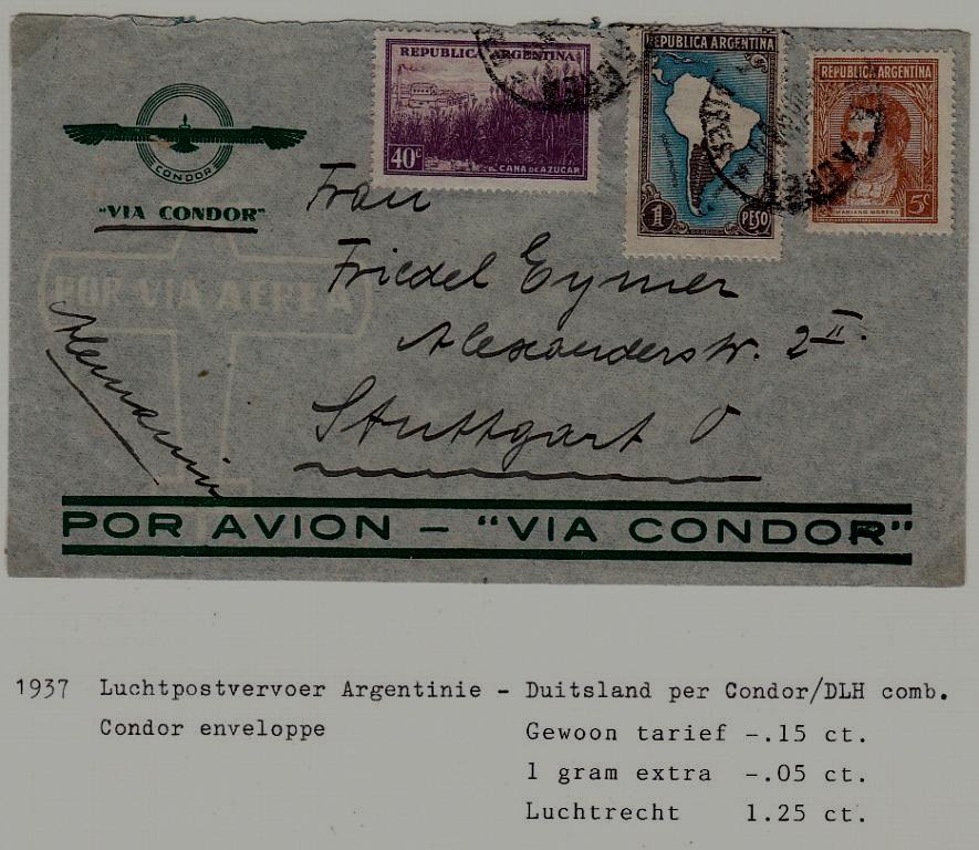 Argentina/Germany airmail cover 1937