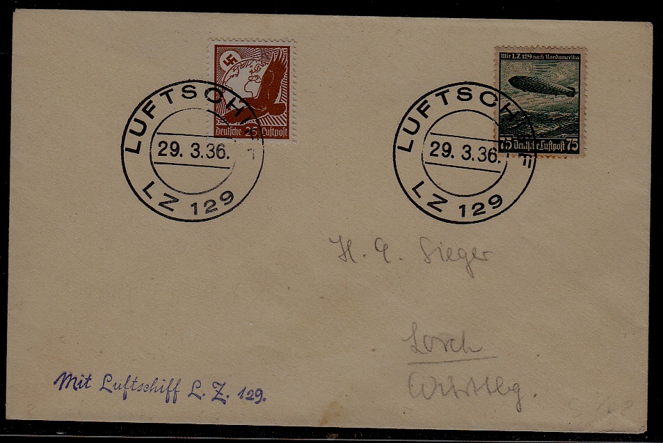 Germany Zeppelin cover 29.3.36