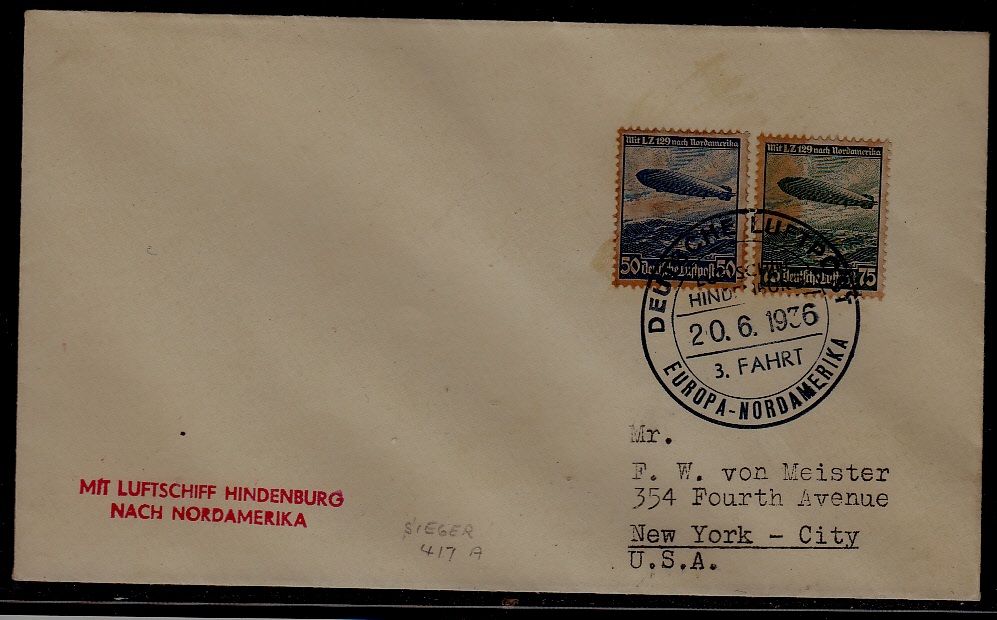 Germany Zeppelin cover 20.6.36