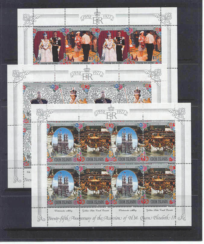 Cook 465-70/ 3 MNH m/s of 8 Elizabeth