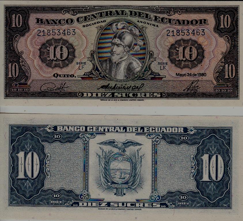 Ecuador P-114b unc. banknote 2x
