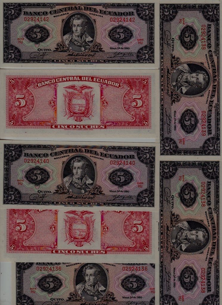 Ecuador P-113c unc. banknote/24.5.80 / 7x