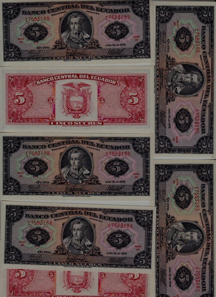 Ecuador P-113c unc. banknote 7x