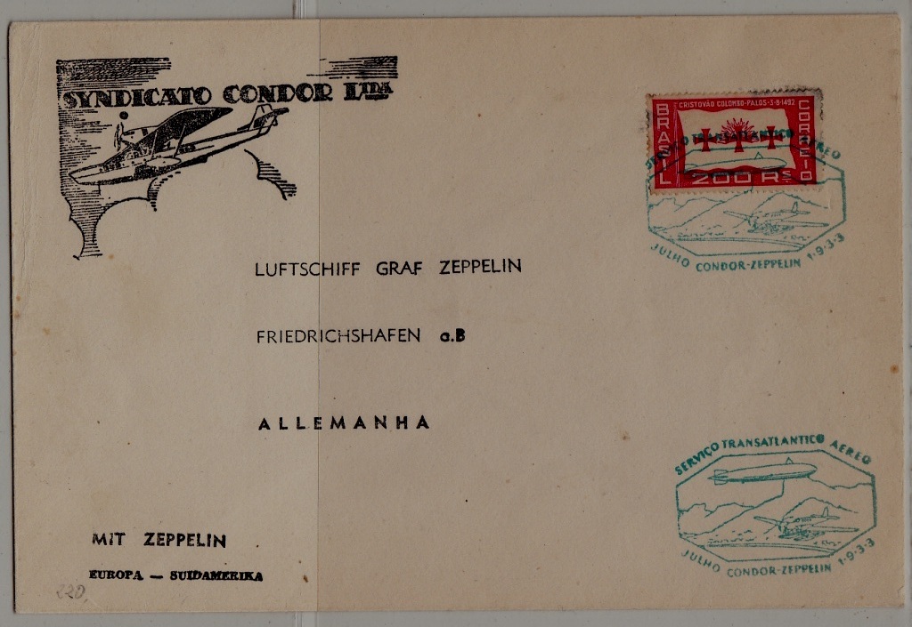 Brazil Zeppelin cover 1933 /