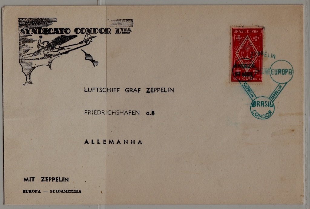Brazil Zeppelin cover Out – 1933