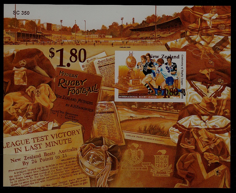 New Zealand 1278-81 MNH s/s Rugby/ limited edition