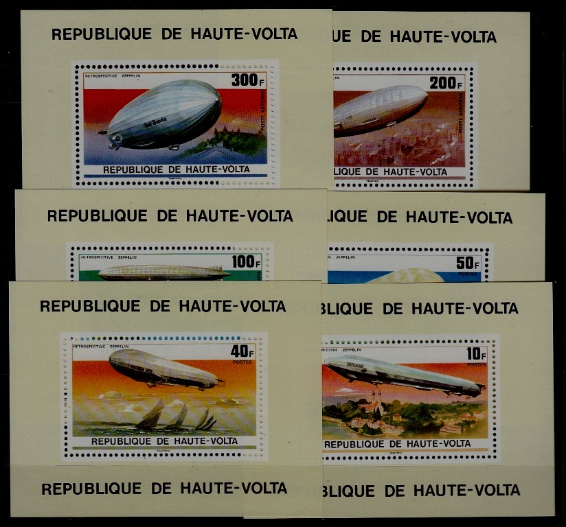 Burkina Faso 395-97/C234-36 MNH s/s Zeppelins