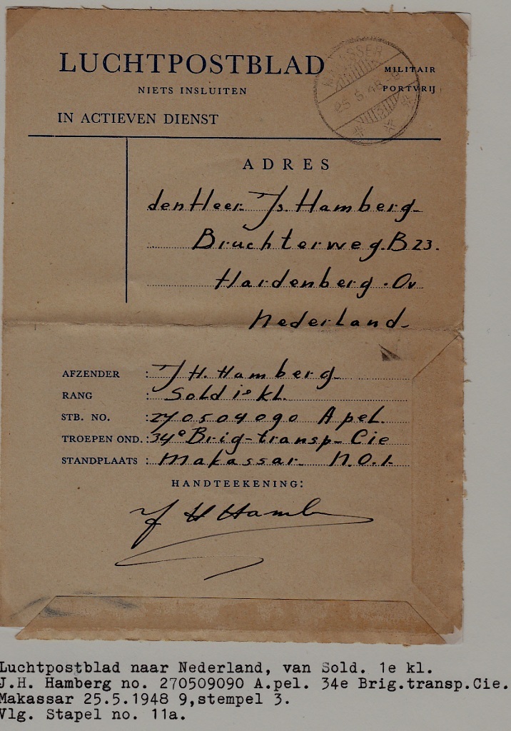 Netherlands cover Veldpost 25.5.48