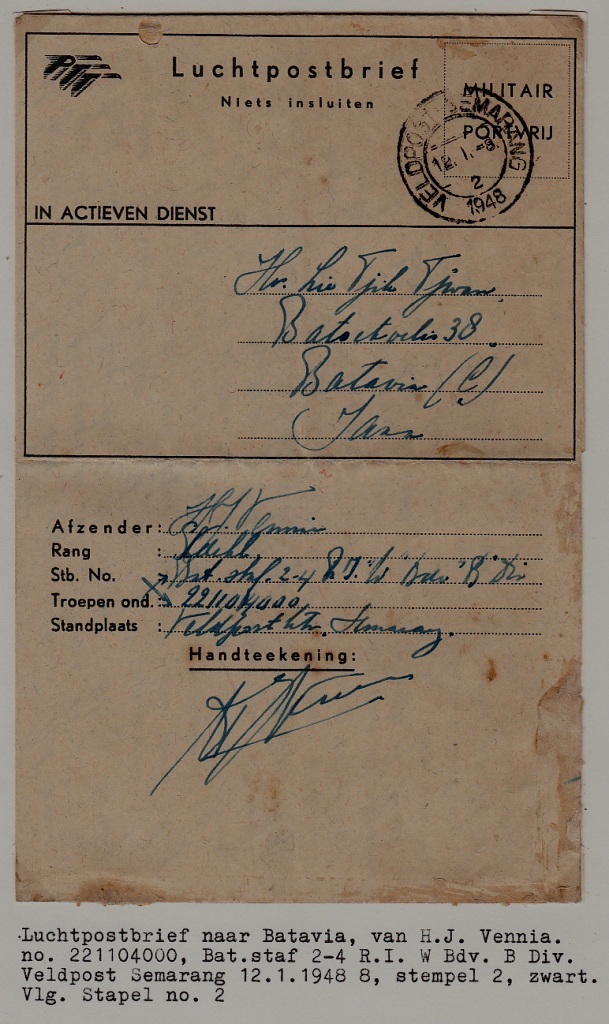 Netherlands cover Veldpost 12.1.48