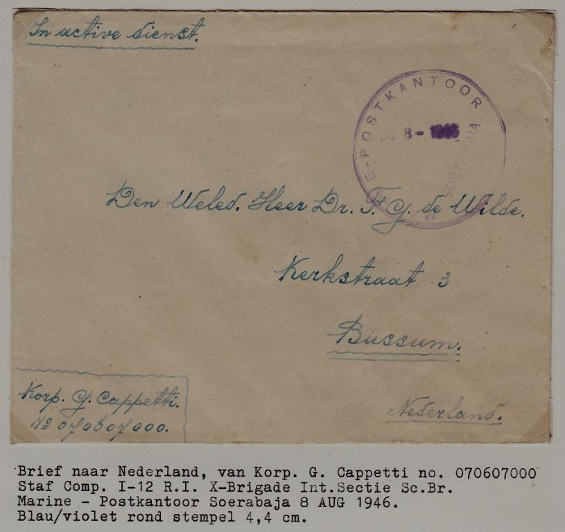 Netherlands cover Ship mail 8.8.46