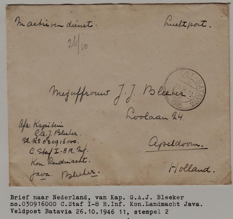 Netherlands cover Veldpost 26.10.46