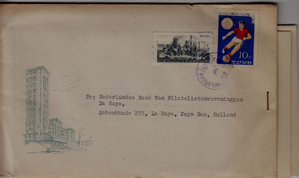 Korea N./Netherlands used cover 26.4.66