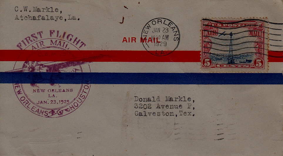 USA airmail cover 23.1.29