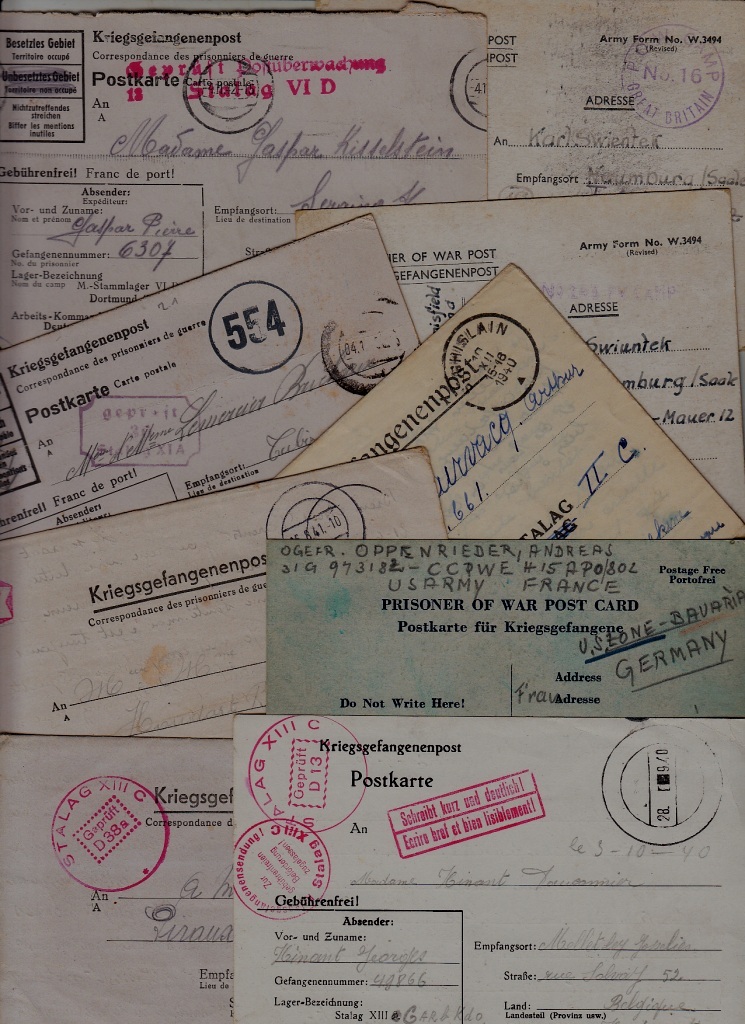 Germany POW mail/ 9 covers/cards 1940-45