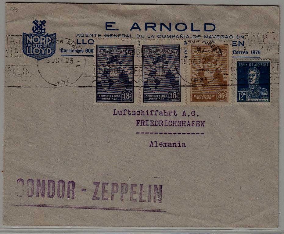 Argentina/Germany Zeppelin cover 28.10.31