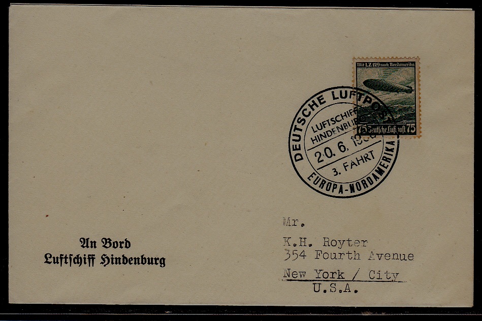 Germany Zeppelin cover 3.NAF 20.6.36