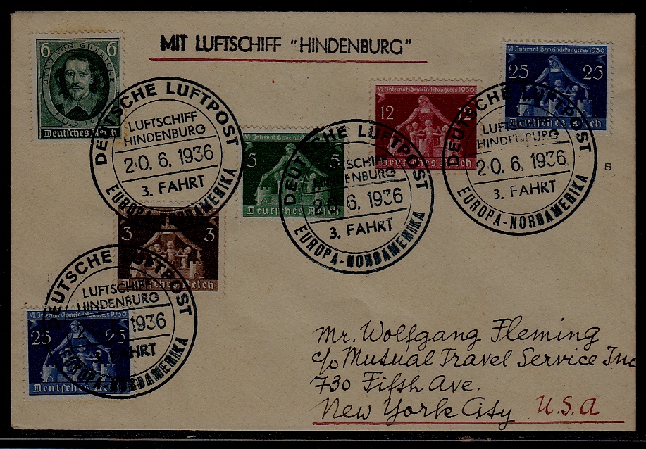 Germany Zeppelin cover 3.NAF 20.6.36