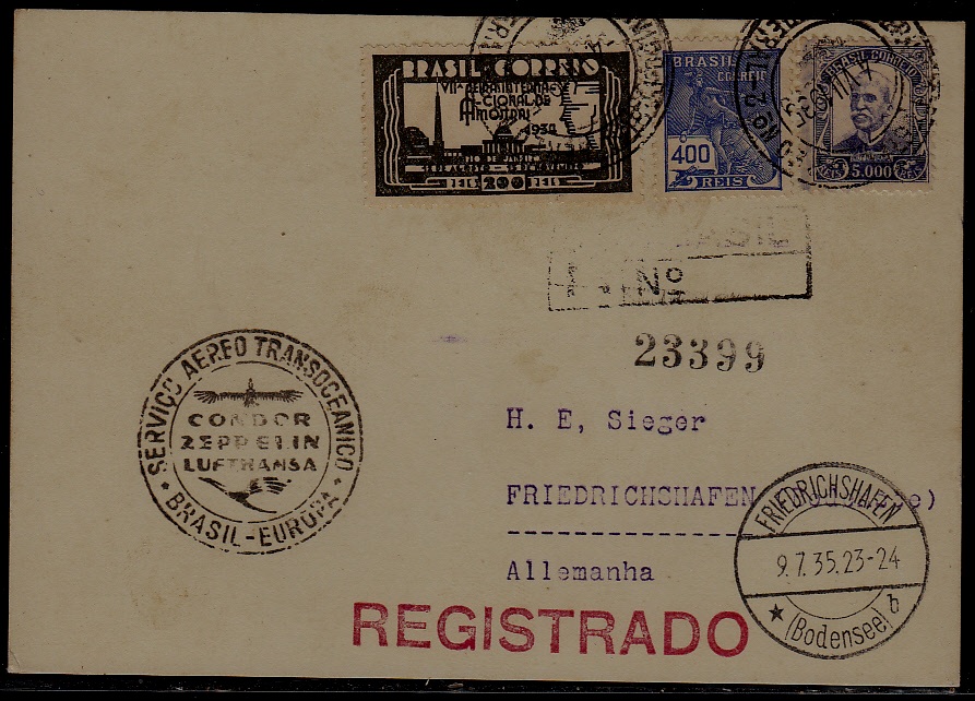 Brazil/Germany Zeppelin card 4.7.35