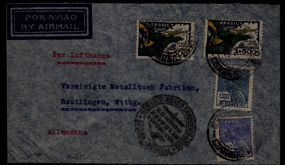 Brazil Zeppelin cover 16.10.35