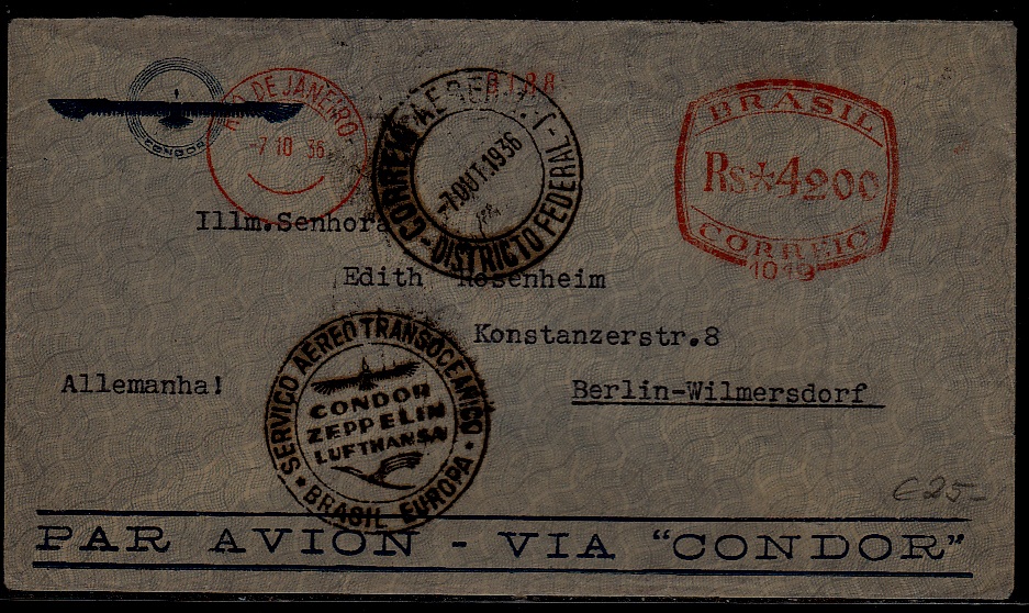 Brazil Zeppelin cover 7.10.36