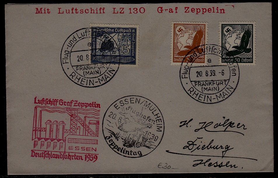 Germany Zeppelin cover 20.8.39 Essen