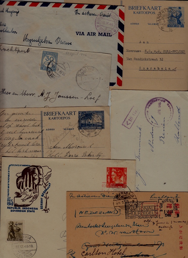 Netherlands Indie 7 covers/cards 1945-50. (11)