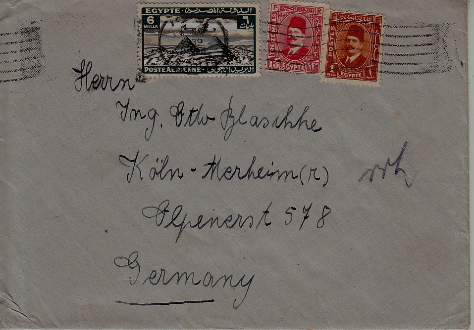 Egypt airmail cover 6.5.39