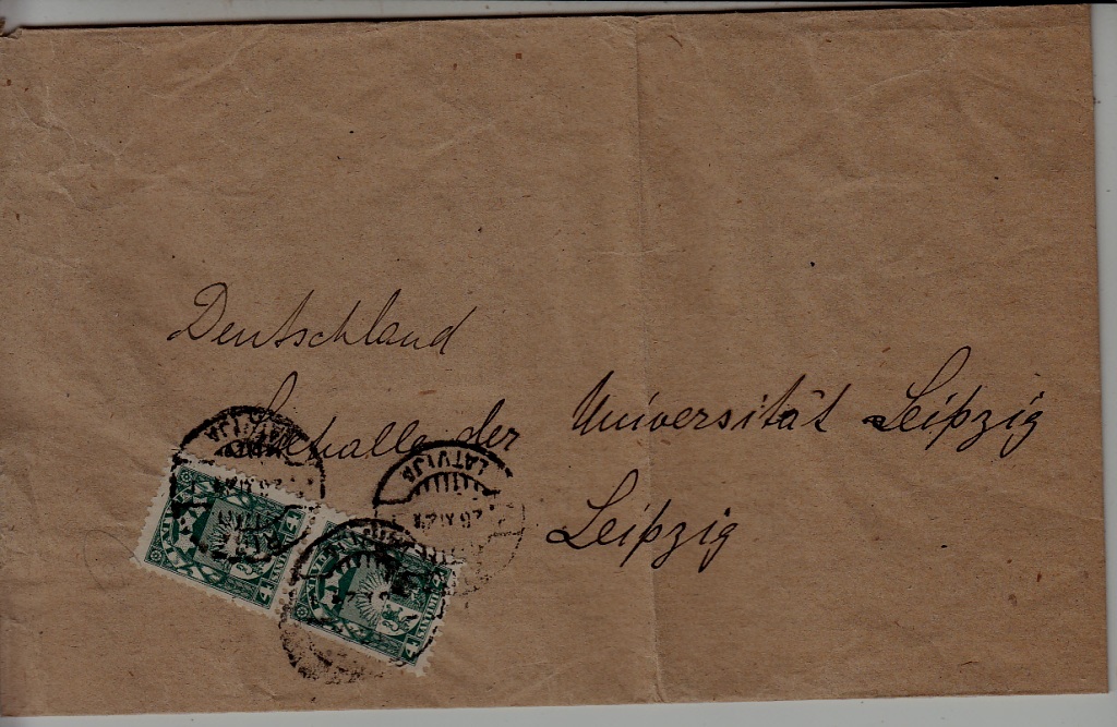 Latvia used cover folded 26.10.24 Riga