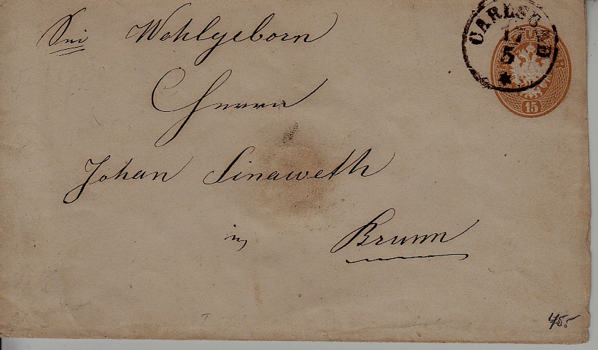Czechoslovakia used cover 17.5. Carlsbad