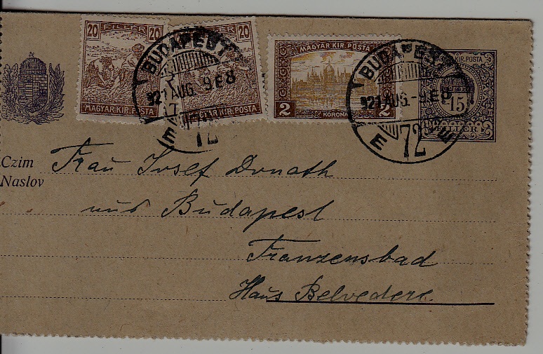 Hungary used card 9.8.21