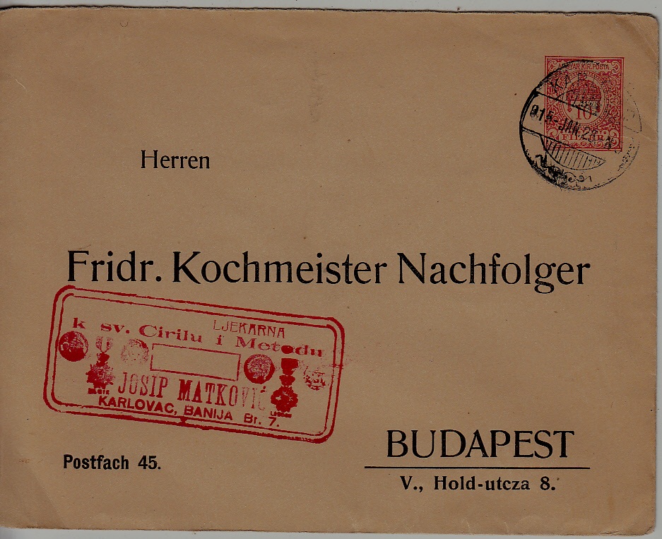 Hungary used cover 28.1.15 Karlovac