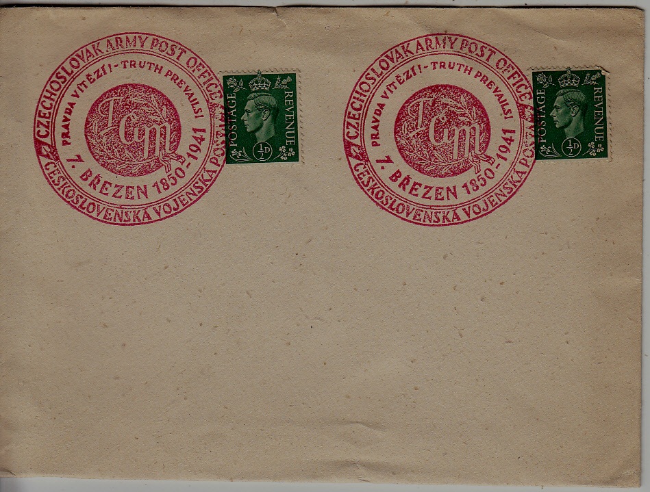 Czechoslovakia/GB Fieldpost cover 7.3.41
