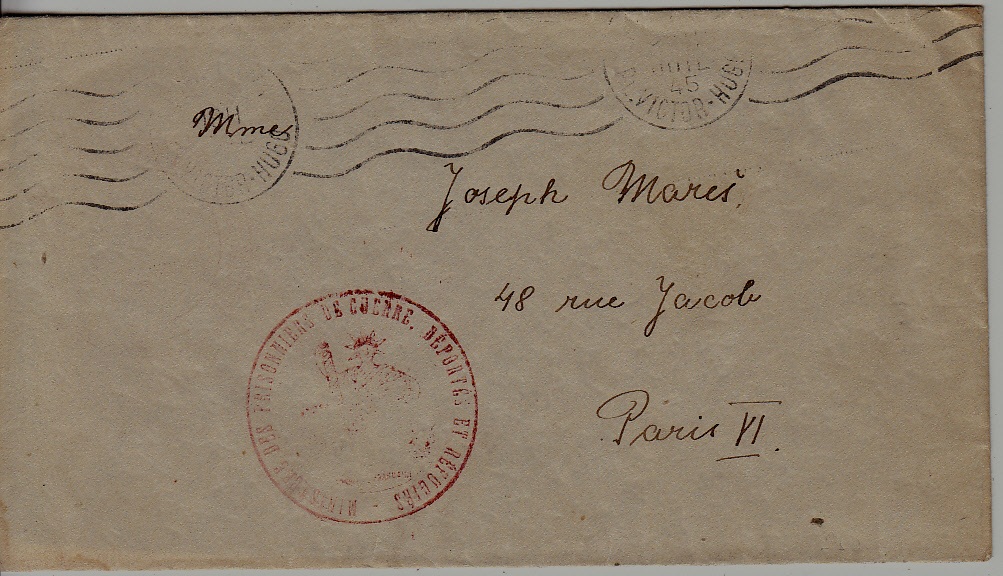 Czechoslovakia/France Fieldpost cover 12.7.45
