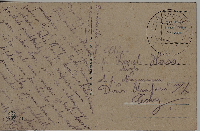 Czechoslovakia Fieldpost card 30.6.17