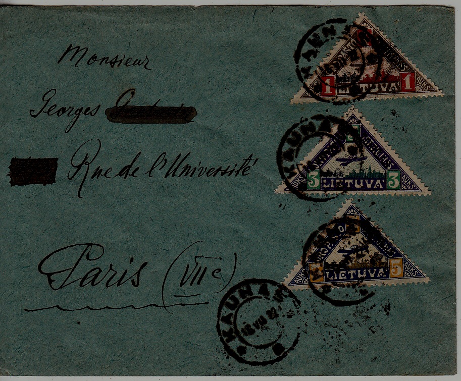 Lithuania used cover 16.7.22 Kaunas