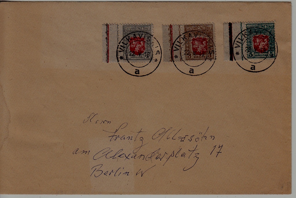 Lithuania used cover 22.5.19 Vilkaviskis