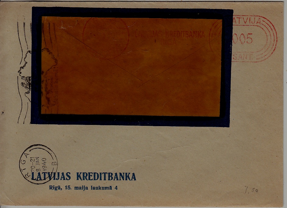 Latvia used cover 8.1.40 Riga