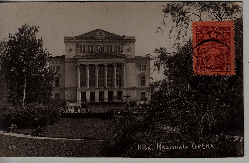 Latvia used card 26.3.27 Riga