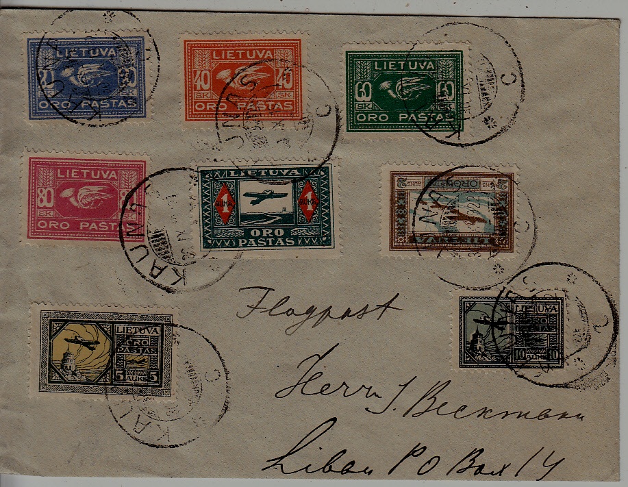 Lithuania/Latvia used cover 30.10.22 Kaunas,Liepaja