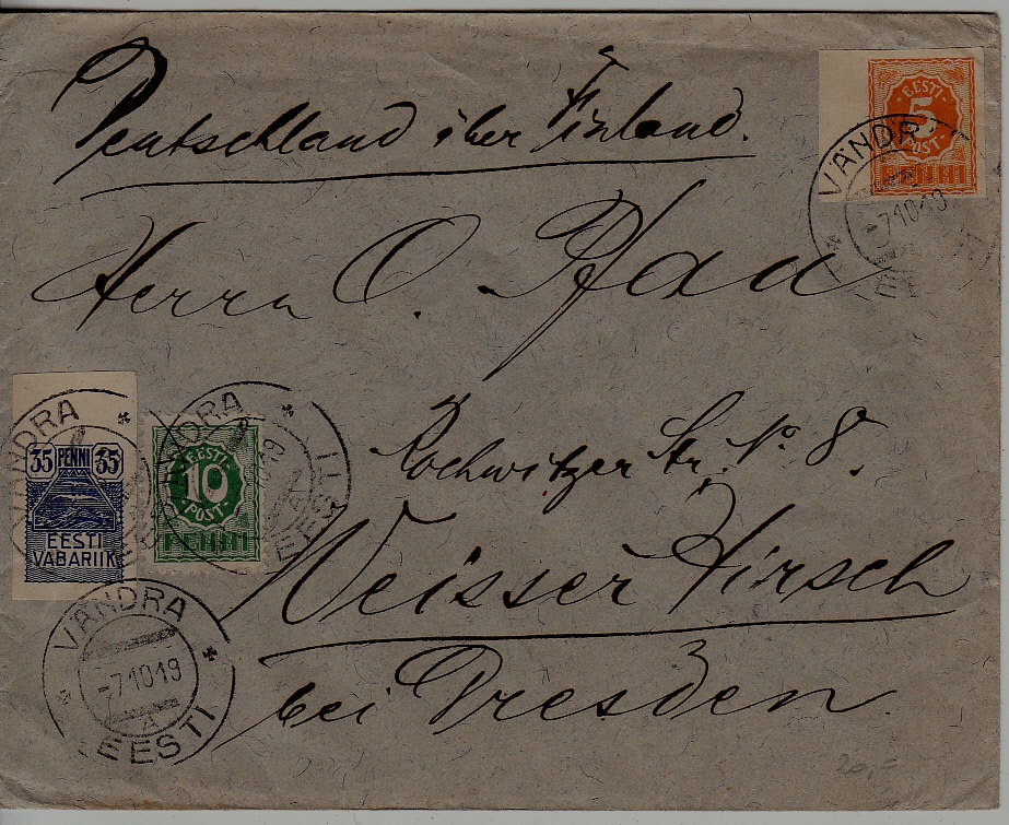 Estonia used cover 7.10.19 Vandra