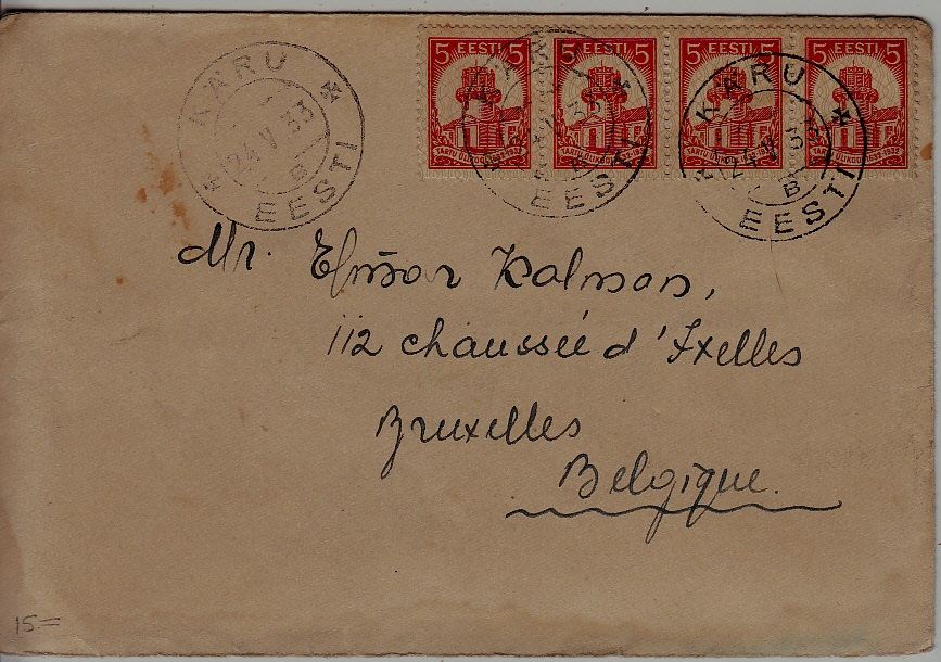Estonia used cover 24.5.33 Karu