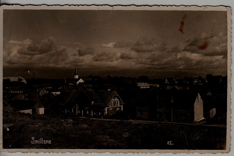 Latvia used card 3.8.38 Smiltene