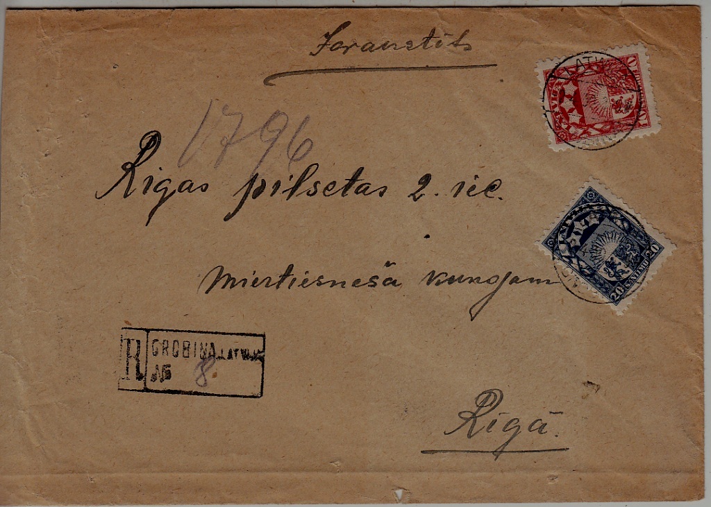 Latvia registered cover 2.4.30 Grobina