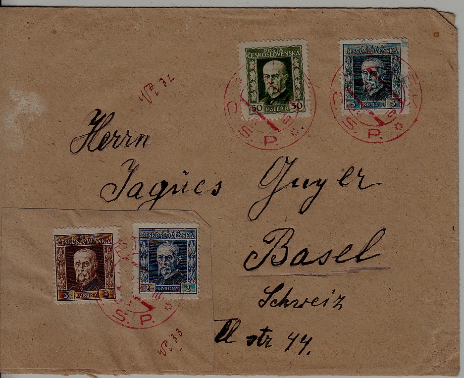Czechoslovakia used cover 7.3.23