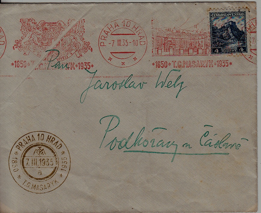 Czechoslovakia used cover 7.3.35