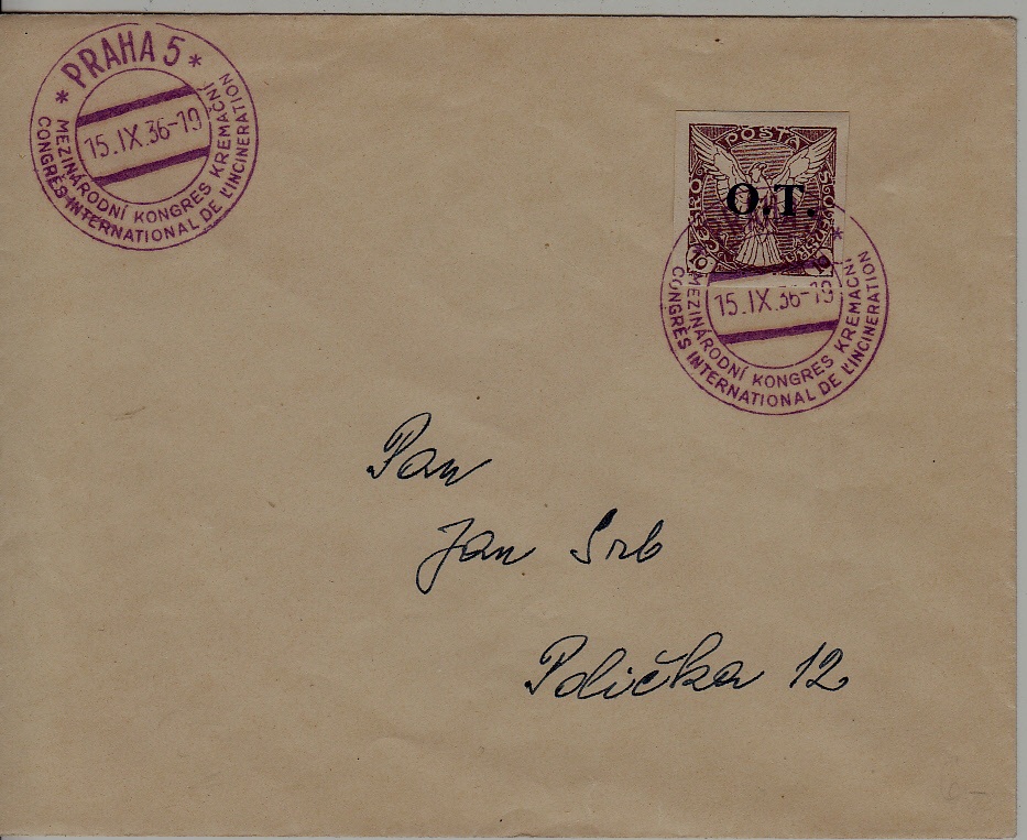 Czechoslovakia used cover 15.9.36 Praha