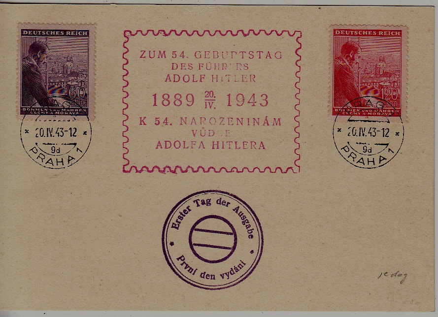 Bohemia FDC 20.4.43
