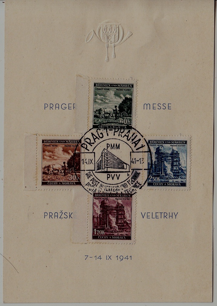 Bohemia used card 14.9.41 Praha