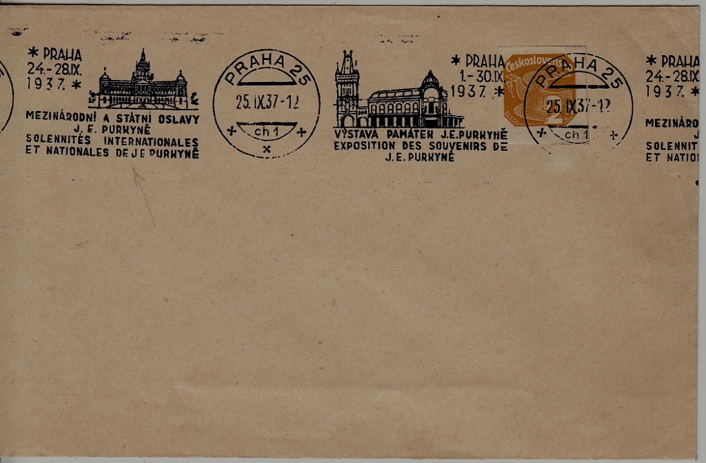 Czechoslovakia used cover 25.9.37 Praha